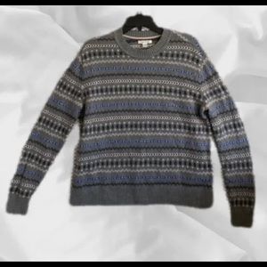 Vintage Nautica Fair Isles Nautical Sweater Women’s M Cotton Wool Anchors Knit